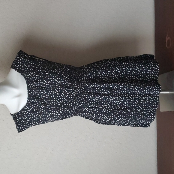 Forever 21 VTG sz S black dress long top micro polka-dot 🌛 - Picture 1 of 9